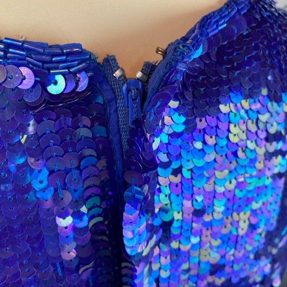 VINTAGE 1960s Galaxy Star Sequinned Cocktail Dress - Picture 7 of 12